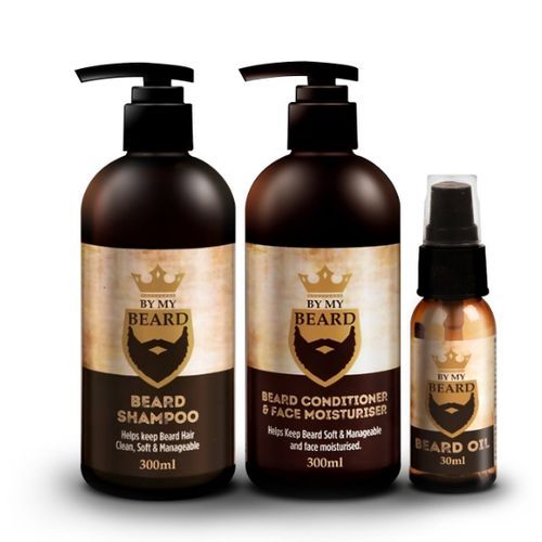 Shampoo, Conditioner & Face Moisturiser, Beard Oil-3 Pack