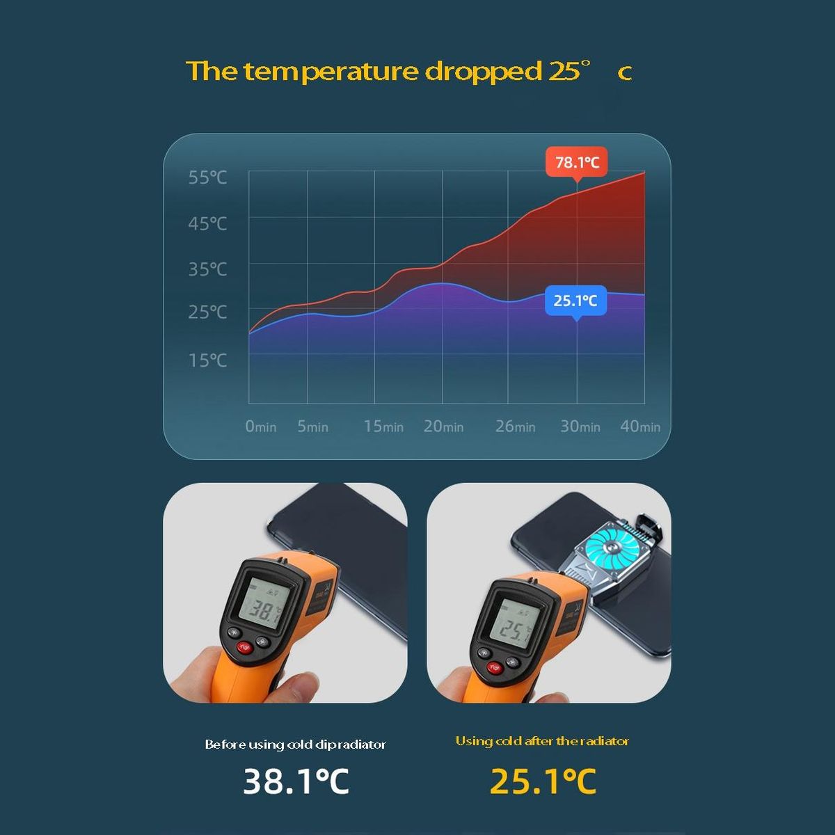 Mobile Phone Cooler Mobile Game Cooler for iPhone and