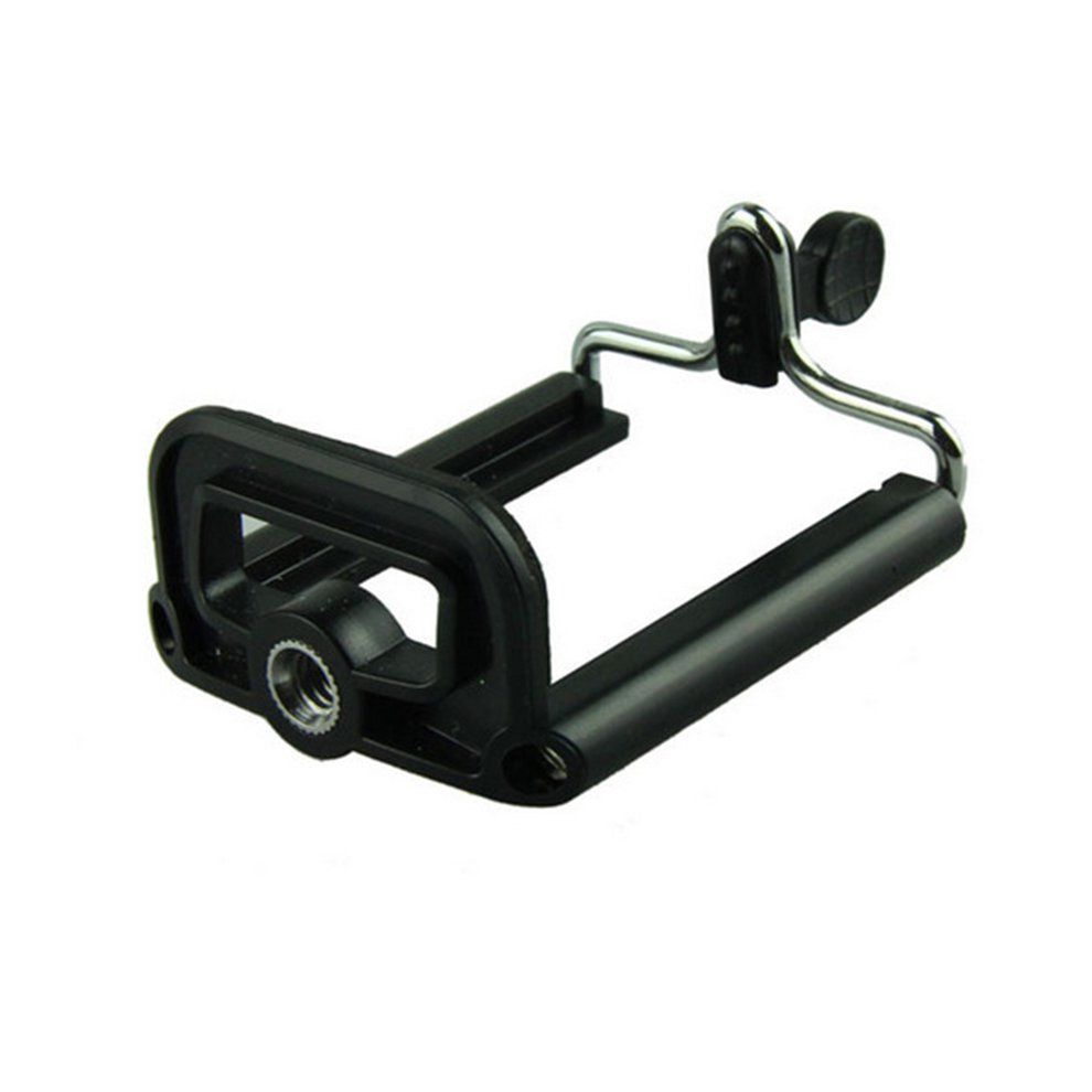 Tripod Mount Adapter Cell Phone Holder Clip Camera Bracket For IPhone Samsung-Black
