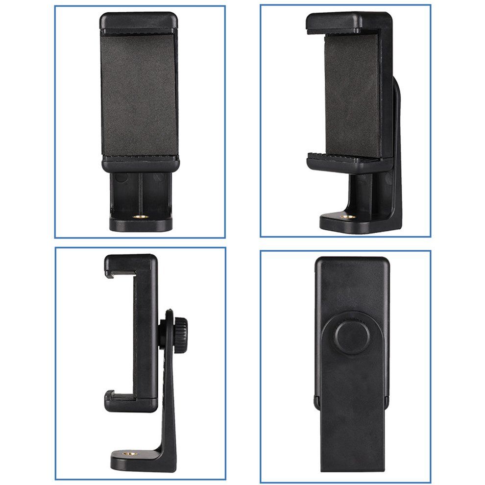 Tripod Mount Adapter Cell Phone Cli Er Holder Vertical 360 Tripod Stand-Black