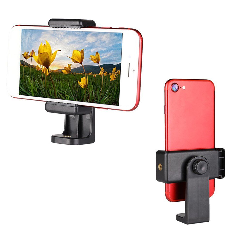Tripod Mount Adapter Cell Phone Cli Er Holder Vertical 360 Tripod Stand-Black