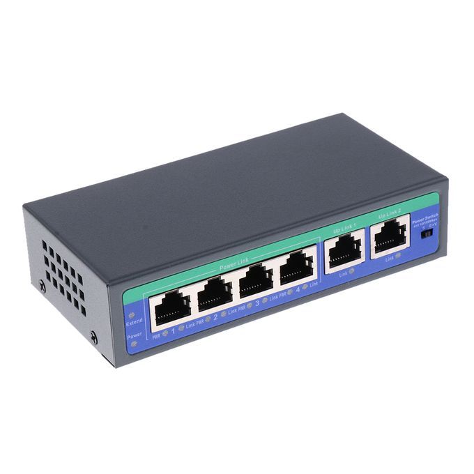 6 Port 10100Mbps 4 POE Port 2 Uplink Power Over Ethernet Switch