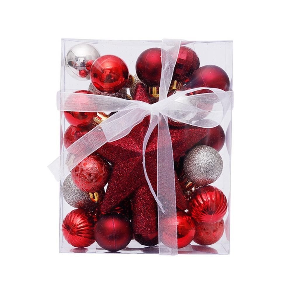 30 Pcs/Set Glitter Christmas Tree Ball Baubles Colorful