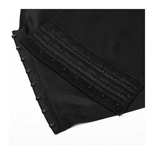 Sexy Breathable Buckle Short Chest Breast Binder Trans Lesbiann White, Black-Black