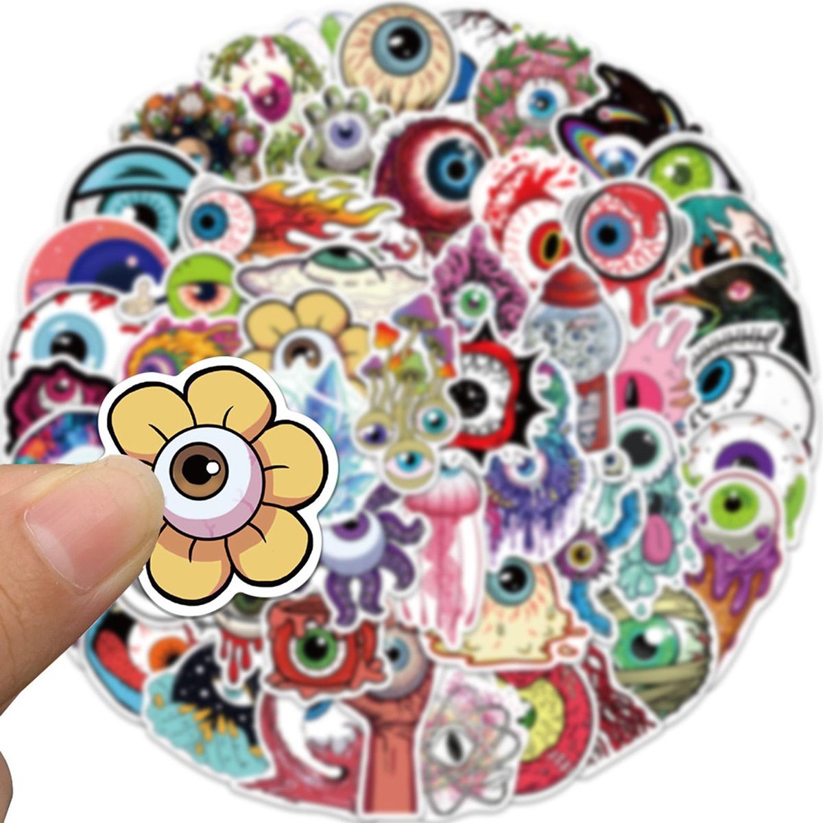 52Pcs Horror Stickers Graffiti Stickers Suitcase Laptop Skateboard Stickers