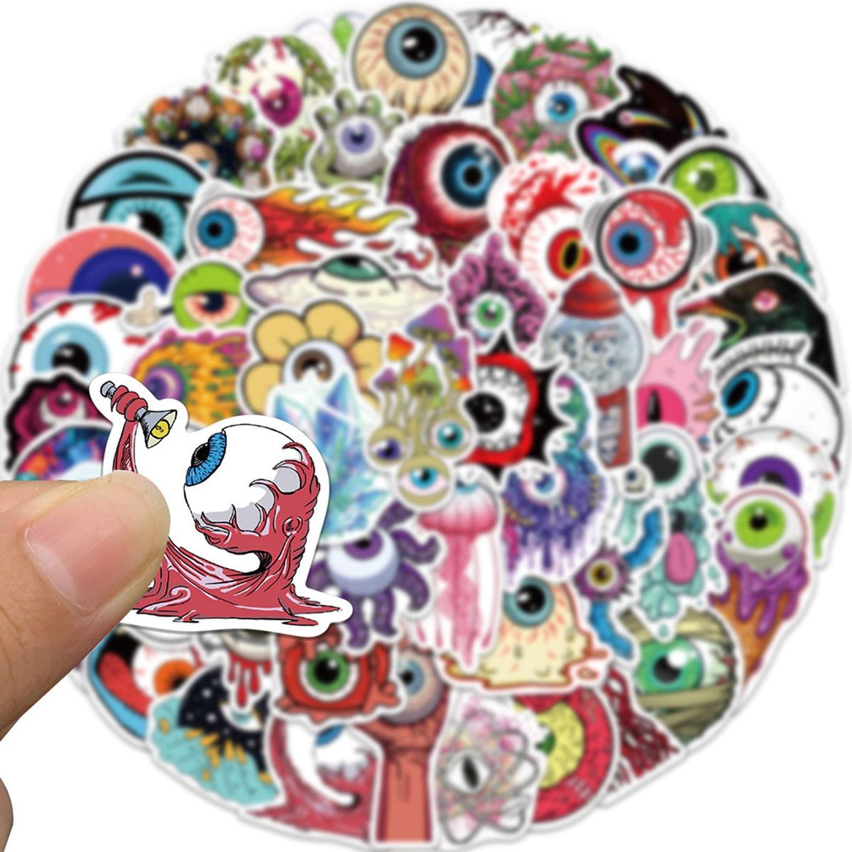 52Pcs Horror Stickers Graffiti Stickers Suitcase Laptop Skateboard Stickers
