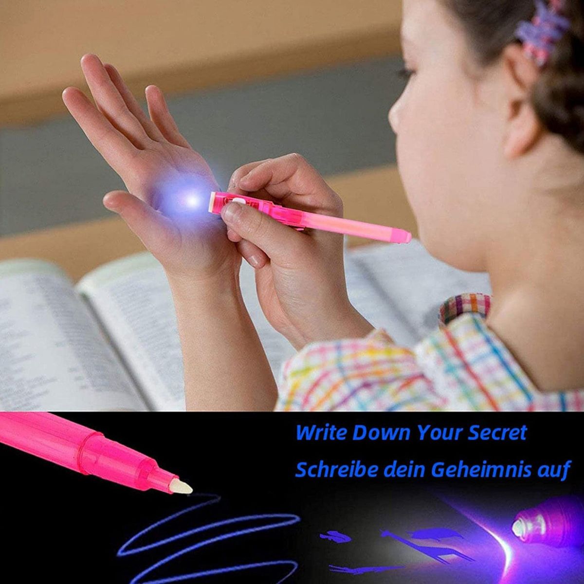 4PCS Invisible Ink Pen Graffiti Pen, For Paintings And
