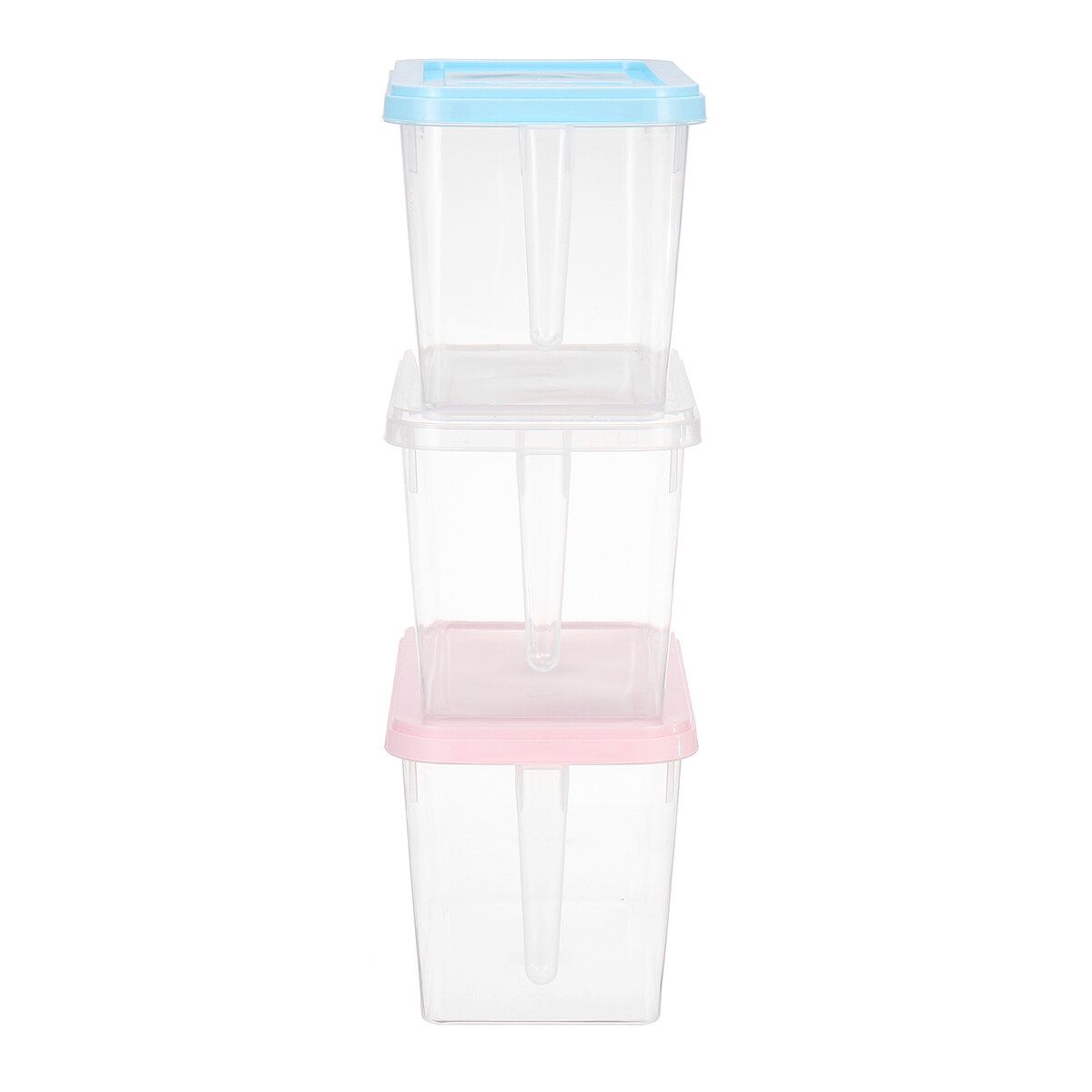 Kitchen Fridge Organizer Clear Storage Box Egg Fruit Food Container With Handle Clear