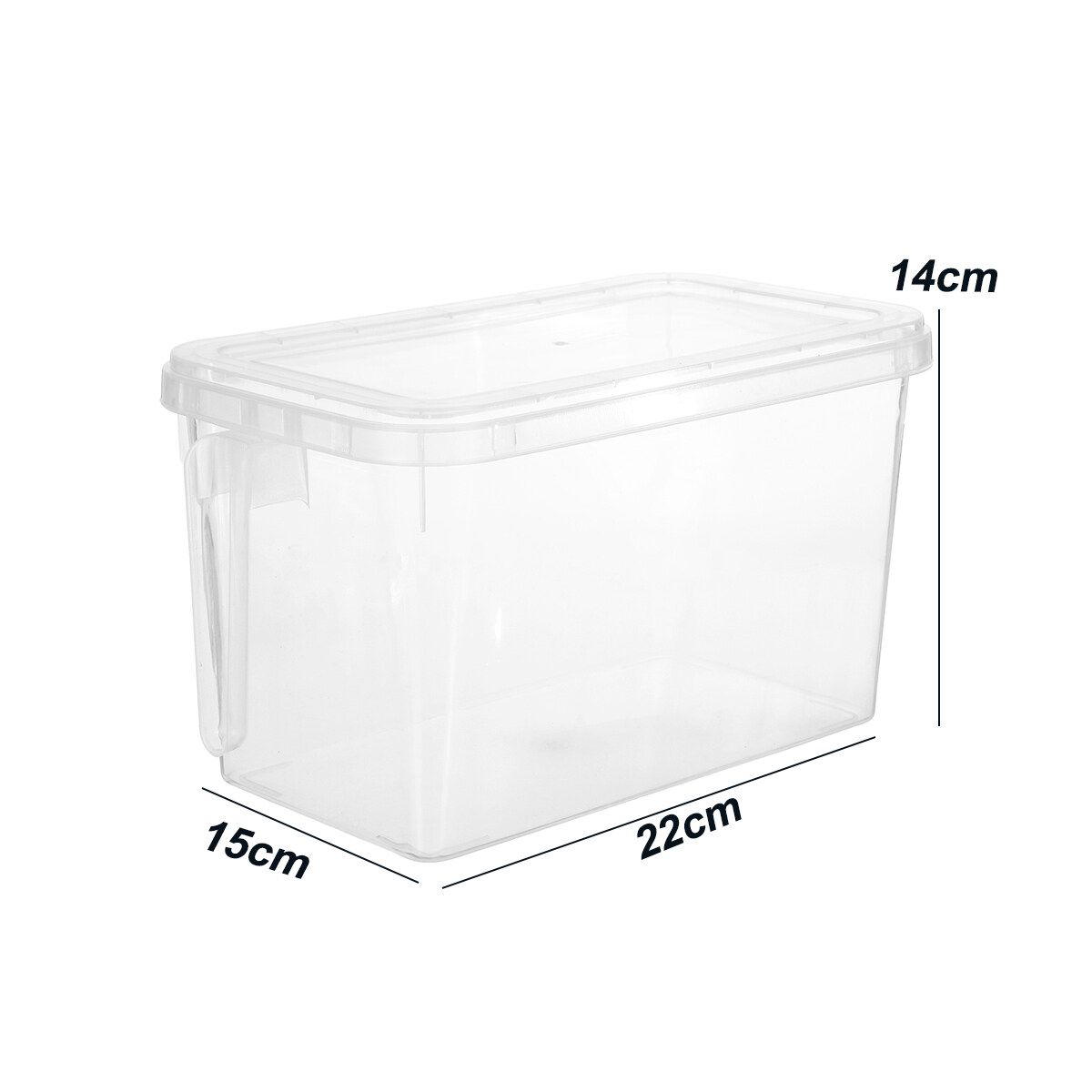 Kitchen Fridge Organizer Clear Storage Box Egg Fruit Food Container With Handle Clear