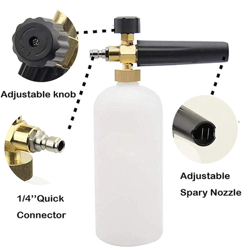 Pressure Washer Kit High Pressure Cleaning Gun Portable Handheld Car Washer Foam Gun Car Wash Spray Jet Bottle Household Washing Sprayer with 5 Spray Nozzles