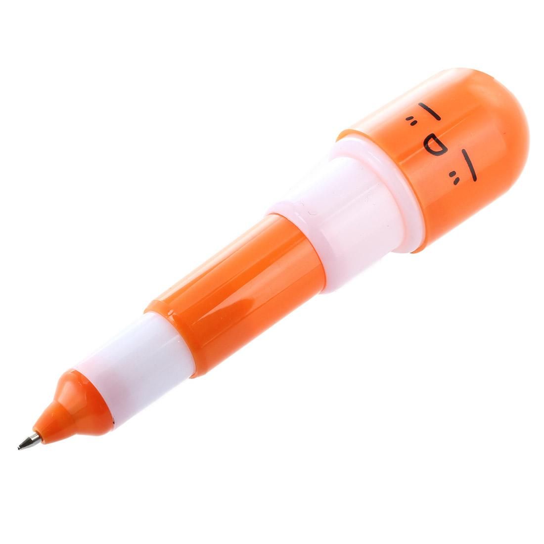 Ballpoint Boli Mini Micro Extensible Orange Blue Ink