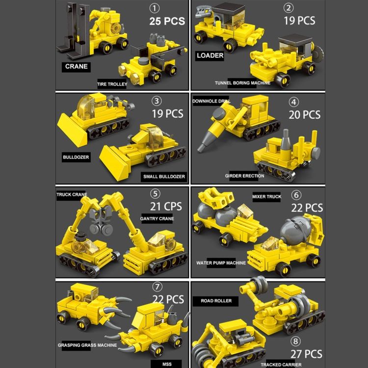 KAZI KY008 8 In 1 Children Assembled Building Blocks Toy