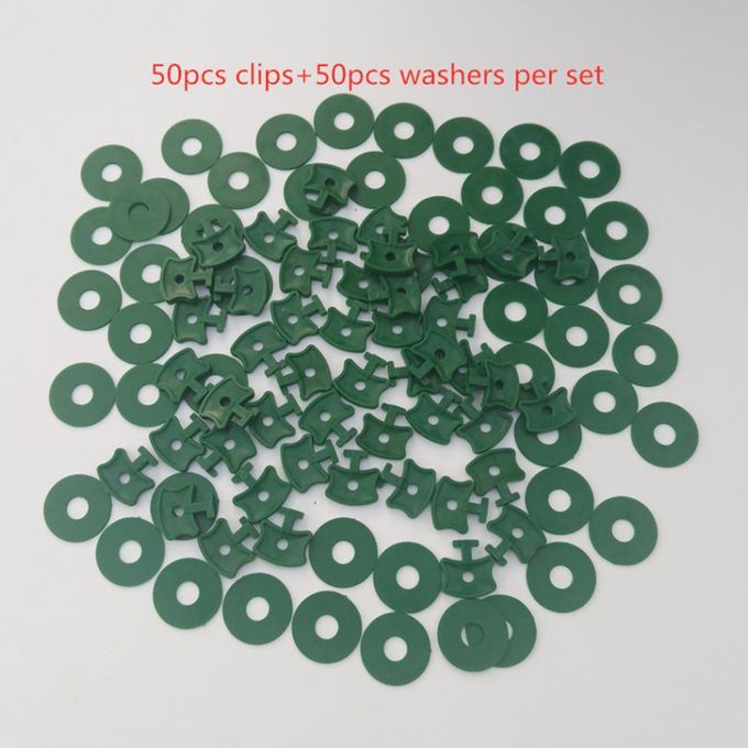 50pcs100Pcs Greenhouse Twist Clips Washers Set Shading Fixing Clips