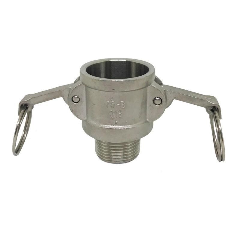 B- Type Quick Connector 304 Stainless Steel Water Pipe Oil Pump Quick Connector Pull Rod Type External Thread Female End Connector