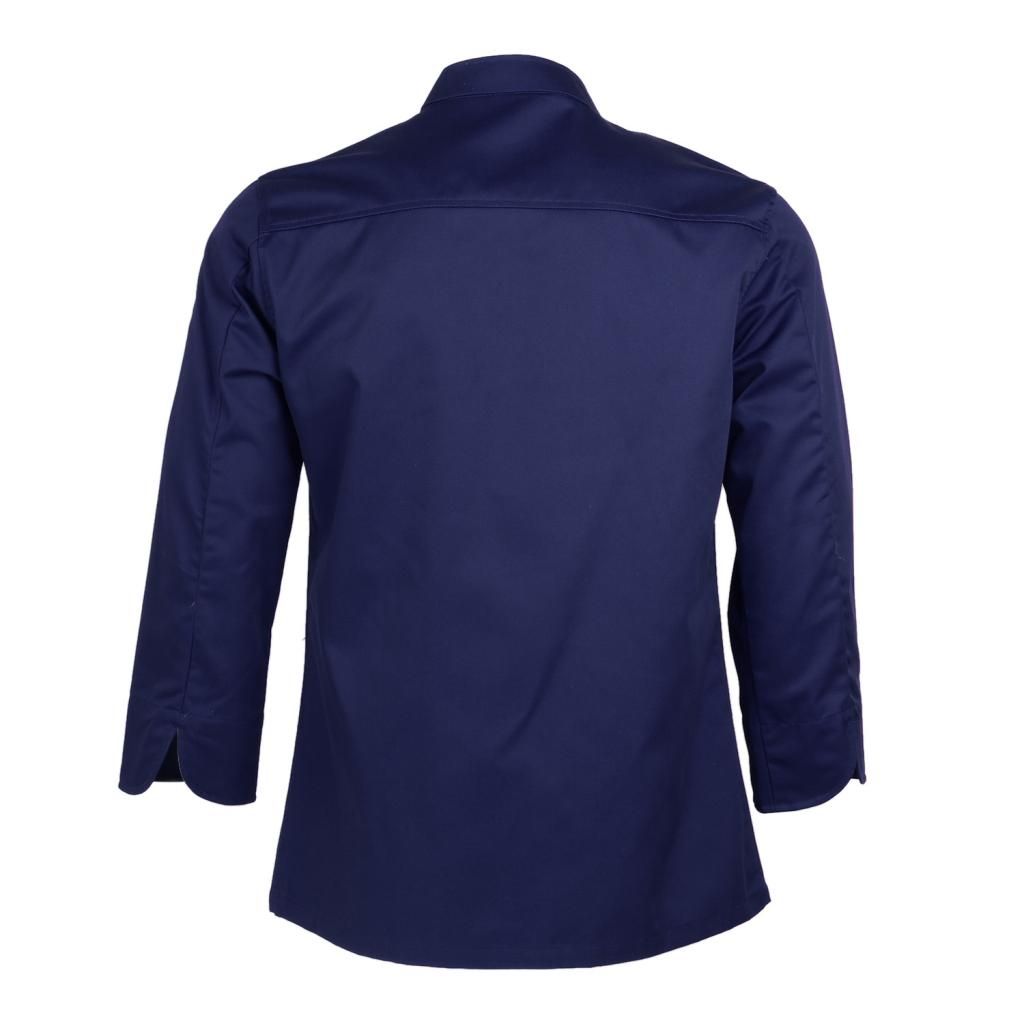 Women Men Chef Jacket Coat Shirt Waiter Waitress Uniforms Dark Blue M