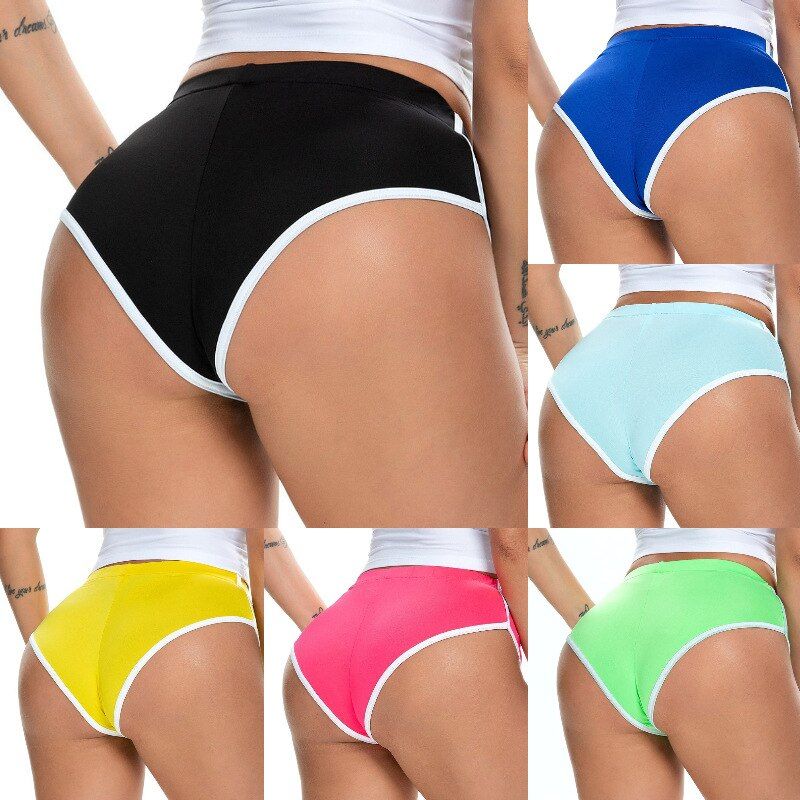 2021 New Summer Lady 12 Solid Color High Cut Hot Yoga Shorts Gym Workout Jogging Quick Dry Leggings Elasticity Sports Shorts