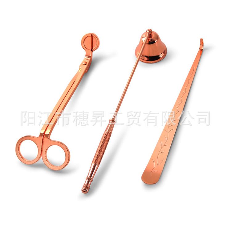 3PCS Stainless Steel Electroplated Candle Tool Aromatherapy
