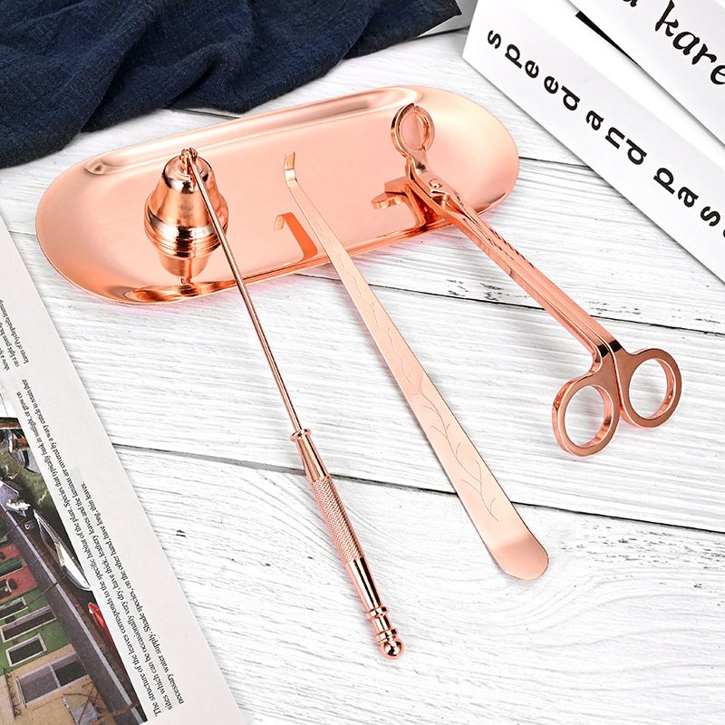3PCS Stainless Steel Electroplated Candle Tool Aromatherapy