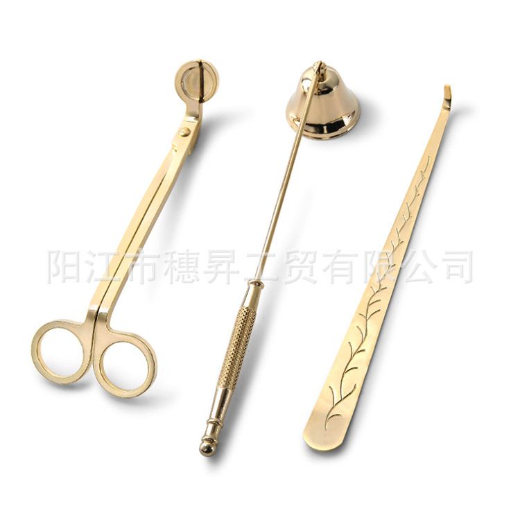 3PCS Stainless Steel Electroplated Candle Tool Aromatherapy