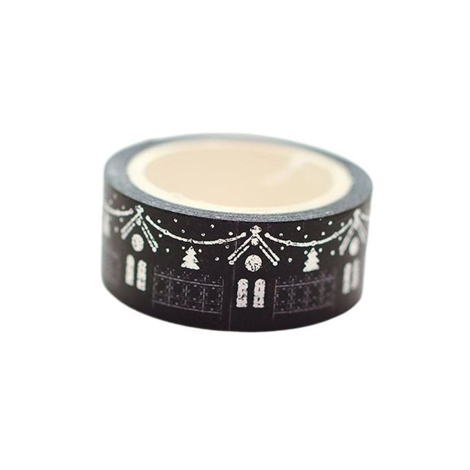 Reative Flashing Gold Leaf Festival De Orative Pra Ti Al  Ing Washi Tape-silver House B