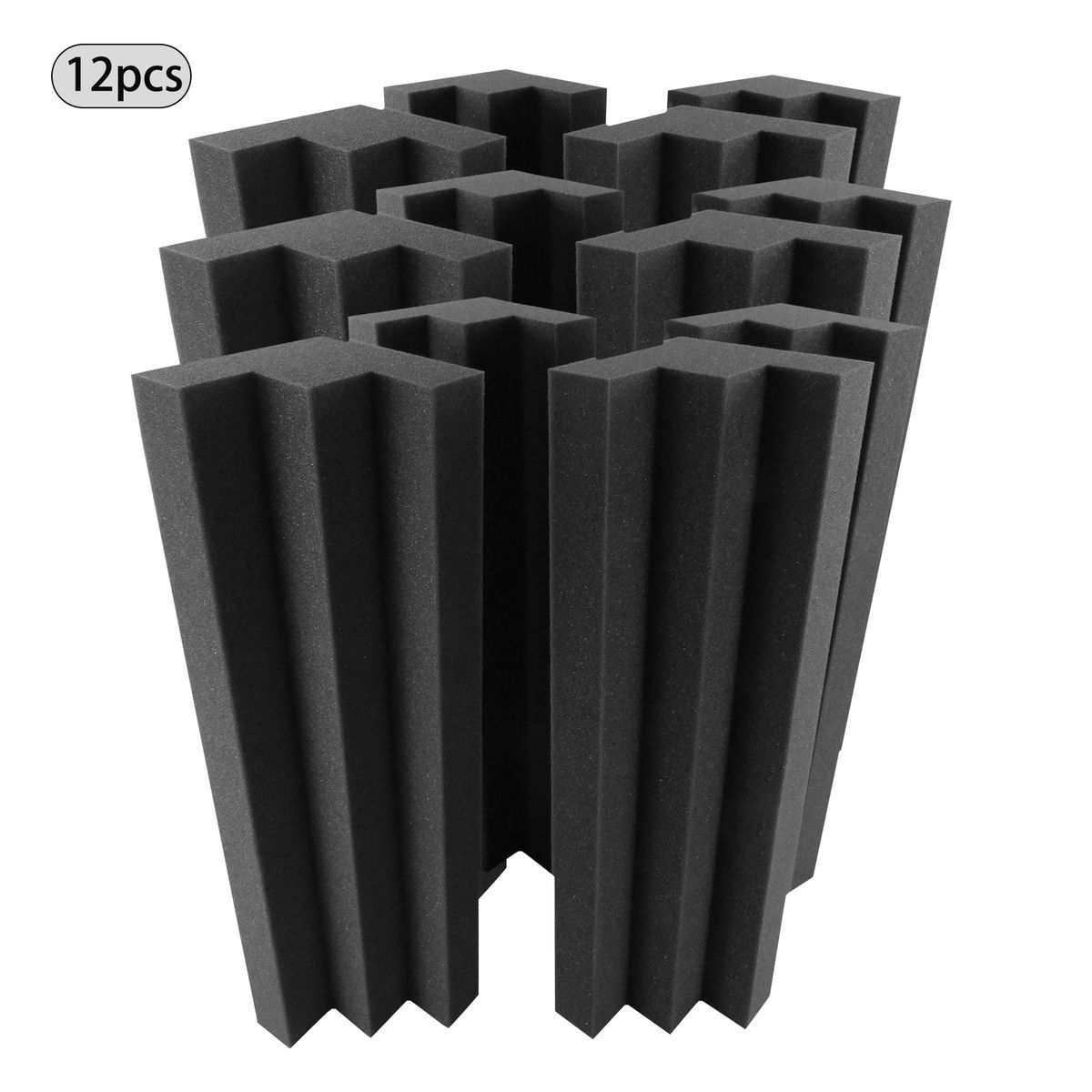12 PCS 30 * 7.5 * 7.5cm Acoustic Foam Panels High Density