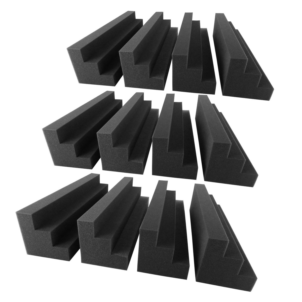 12 PCS 30 * 7.5 * 7.5cm Acoustic Foam Panels High Density