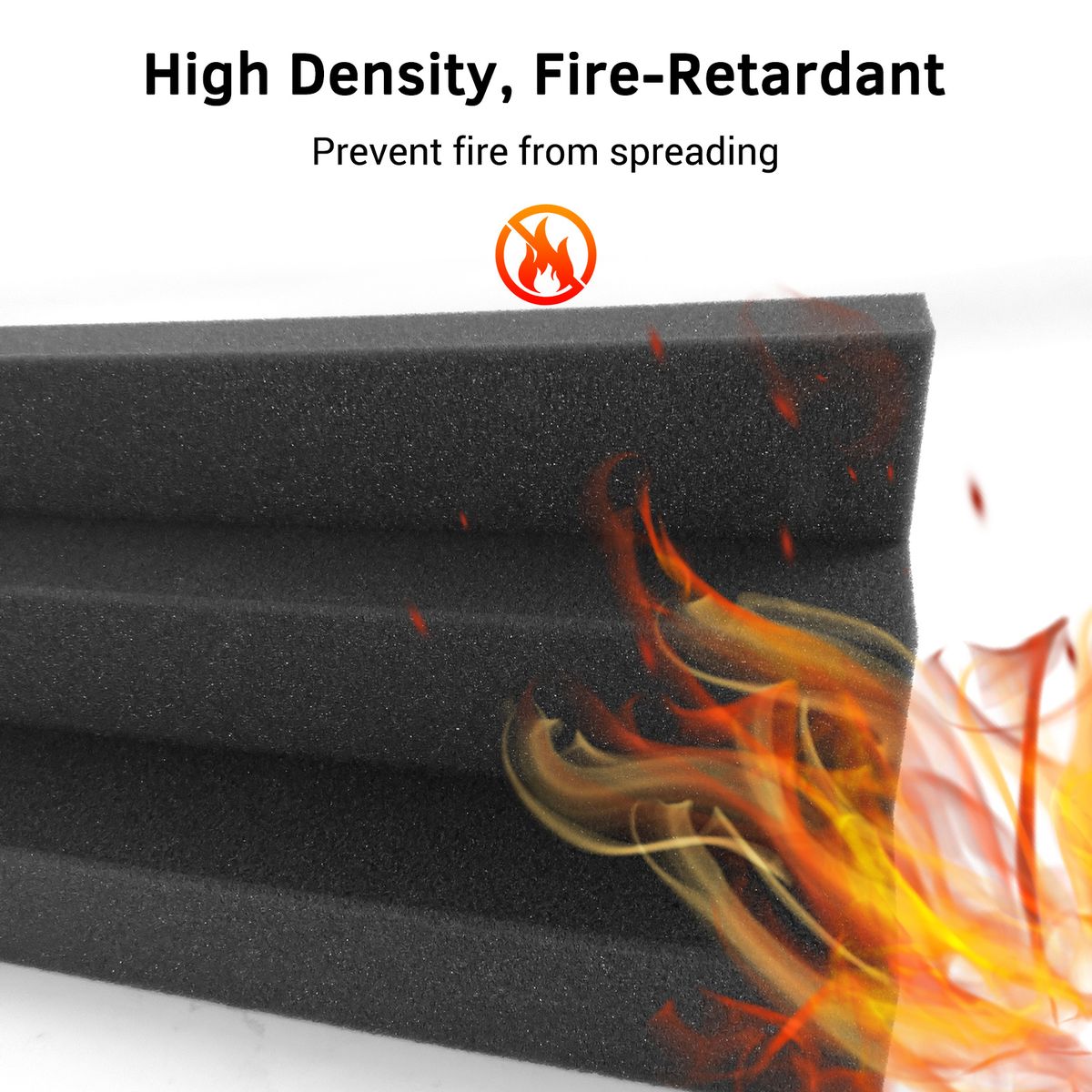 12 PCS 30 * 7.5 * 7.5cm Acoustic Foam Panels High Density