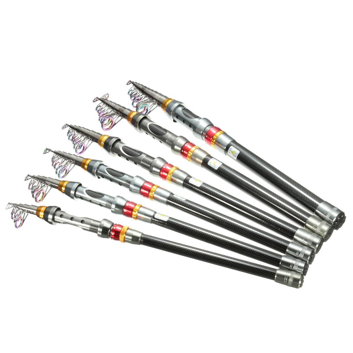 3.6M Portable Carbon Fiber Ultralight Travel Telescopic Rod Sea Spinning Pole 3.0m