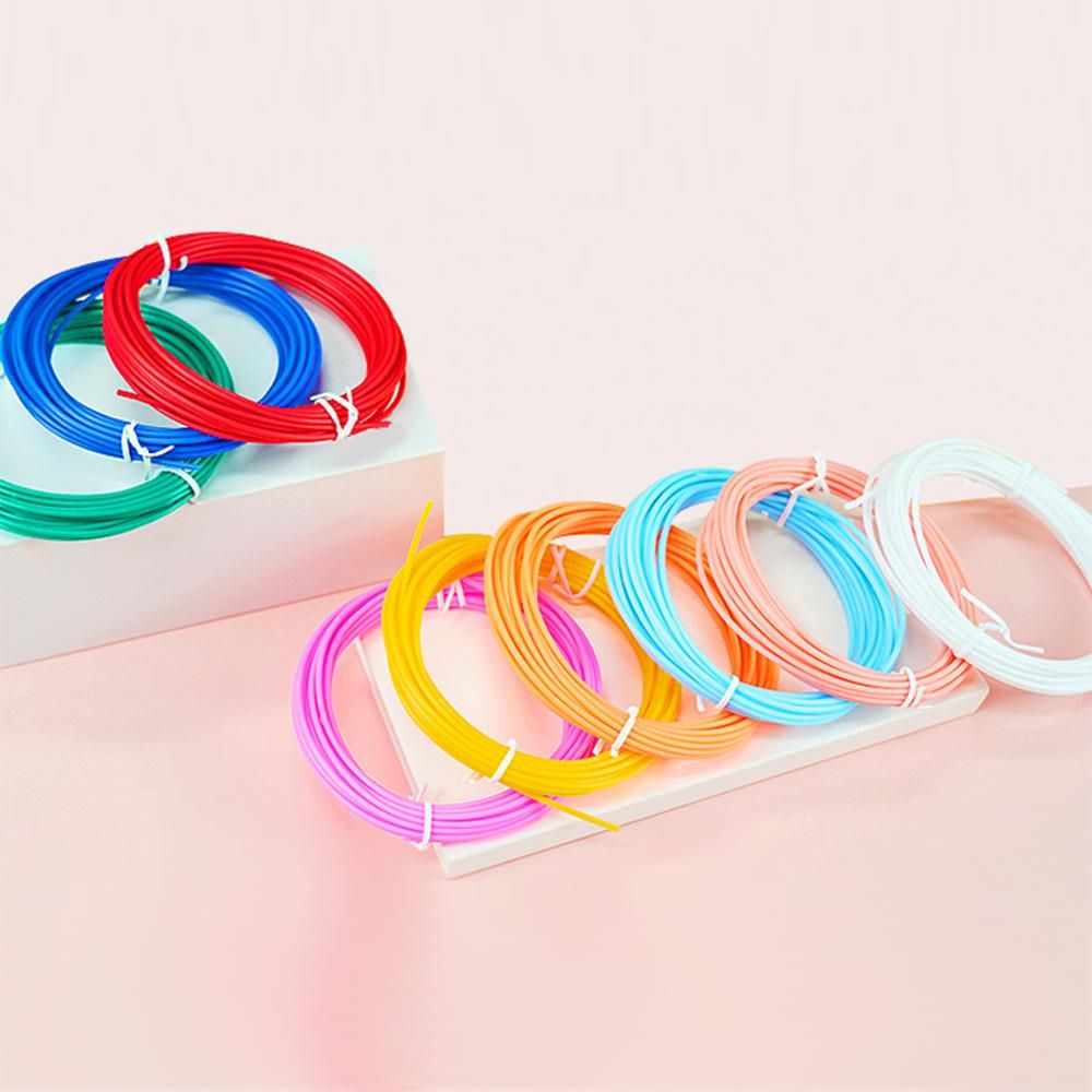 3D Printing Pen PCL Filament Refills High-Precision 1.75mm Diameter Low Melting Temp No Clogging 10 Pcs/Pack Random Colors