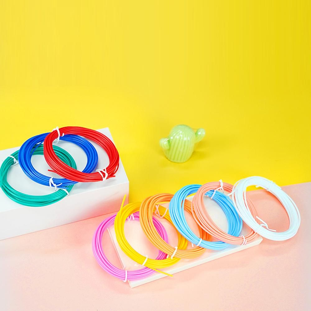 3D Printing Pen PCL Filament Refills High-Precision 1.75mm Diameter Low Melting Temp No Clogging 10 Pcs/Pack Random Colors