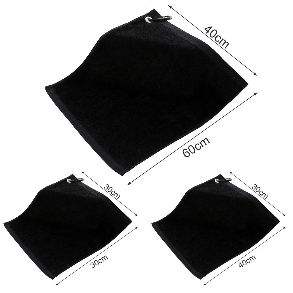 Golf Cleaning Towel High Water Absorption Golf Club Towel Black