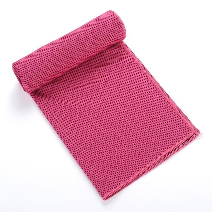 Refreshing Summer  Ooling Towel Sports Yoga Qui K-drying I E Silk Towel-rose Red