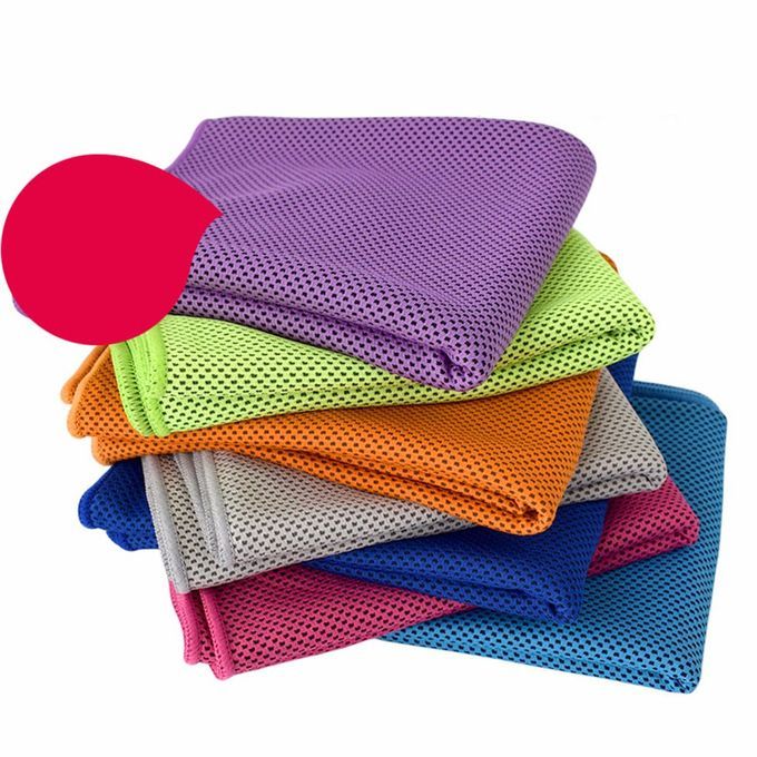 Refreshing Summer  Ooling Towel Sports Yoga Qui K-drying I E Silk Towel-rose Red
