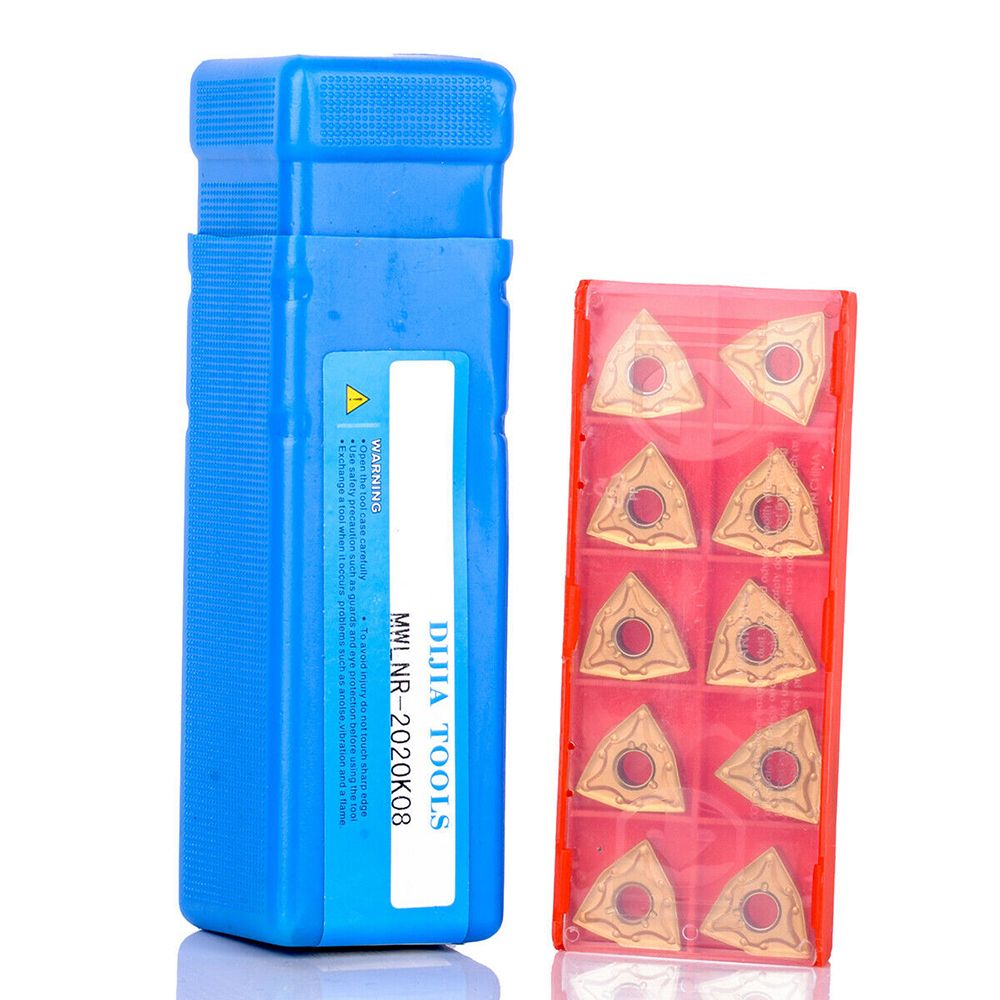 MWLNR2020K08 Holder + 10Pcs WNMG080404 Carbide Inserts +
