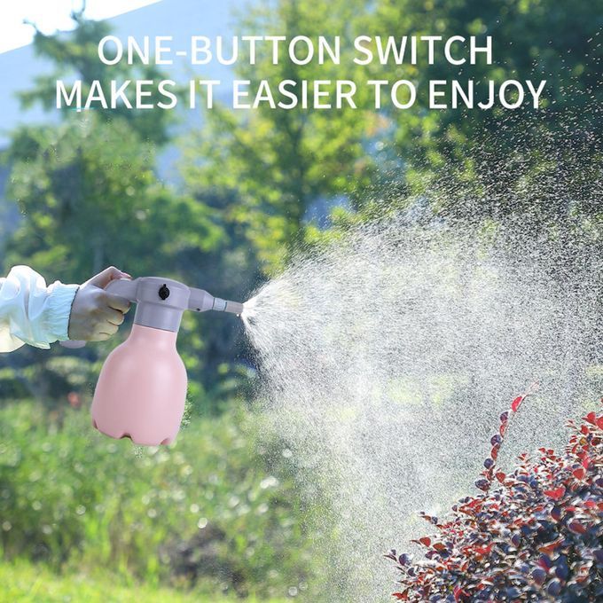 Electric Plant Sprayer Rechargeable Watering  Bottle Fogger Pink