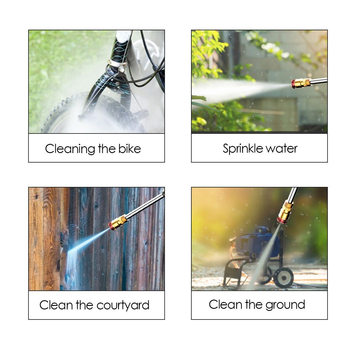 12V Car High Water Sprayer Washer Washing Nozzle For Garden Water Jet