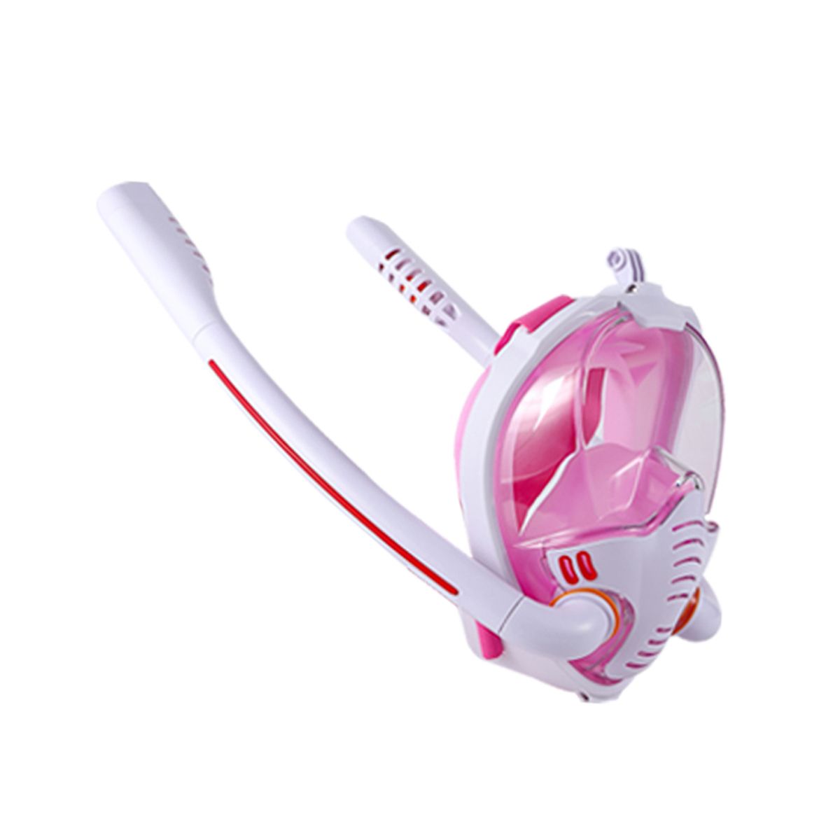 Snorkeling Mask Double Tube Silicone Diving Mask Adult Swimming Mask Diving Goggles Underwater Breathing Mask-D