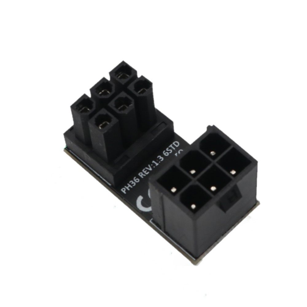 ATX 6 Pin U Turn 180 Degree Angle Connector Power Adapter