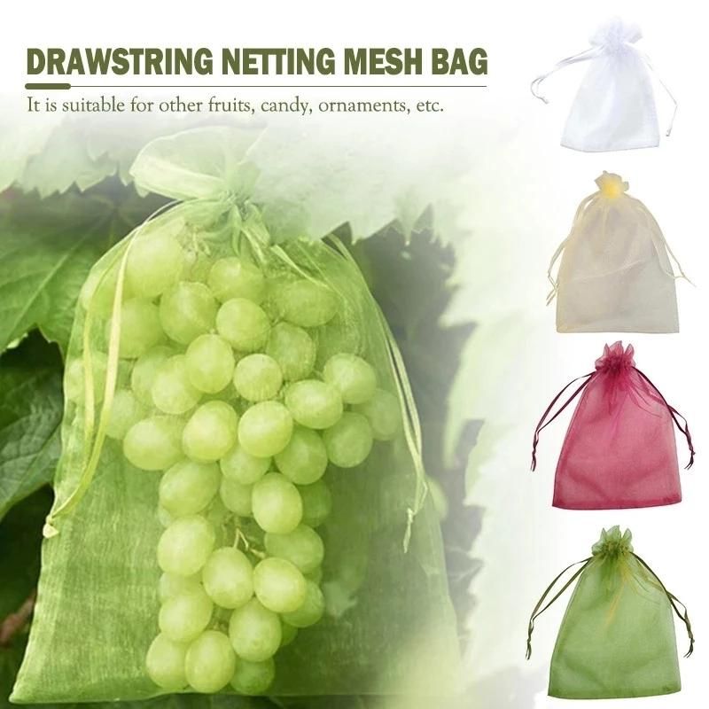 20/50/100PCS Vegetable and Fruit Protection Bag Pest Control Bird-proof Mesh Bag Strawberry Grape Orchard Bagging Mesh Cover