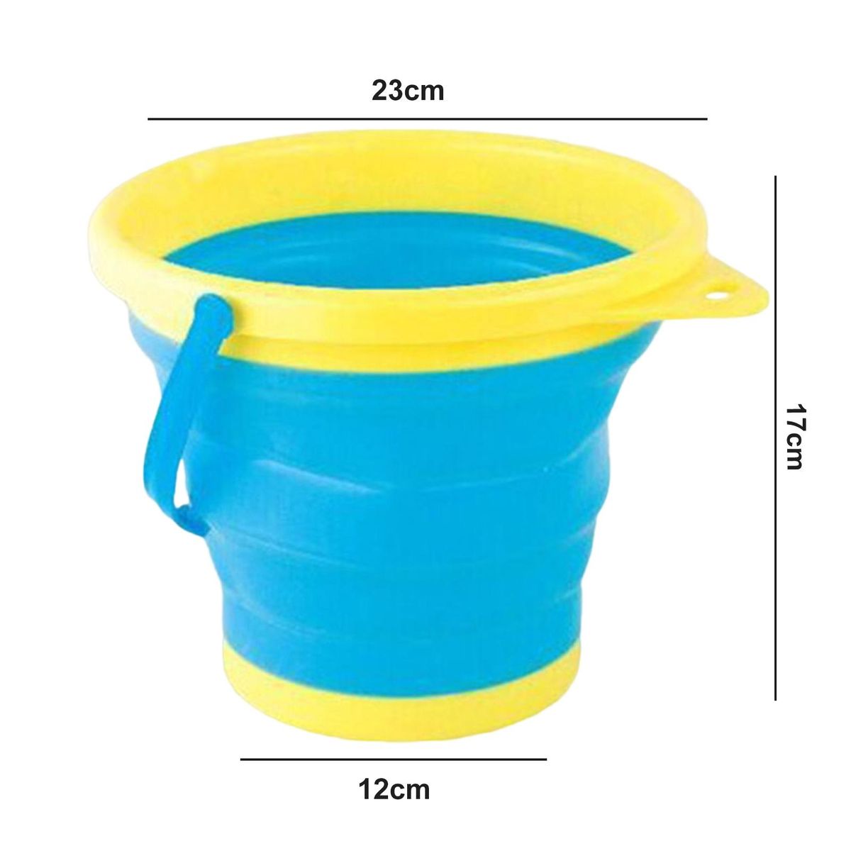 Folding Bucket Summer Beach Folding Bucket Blue