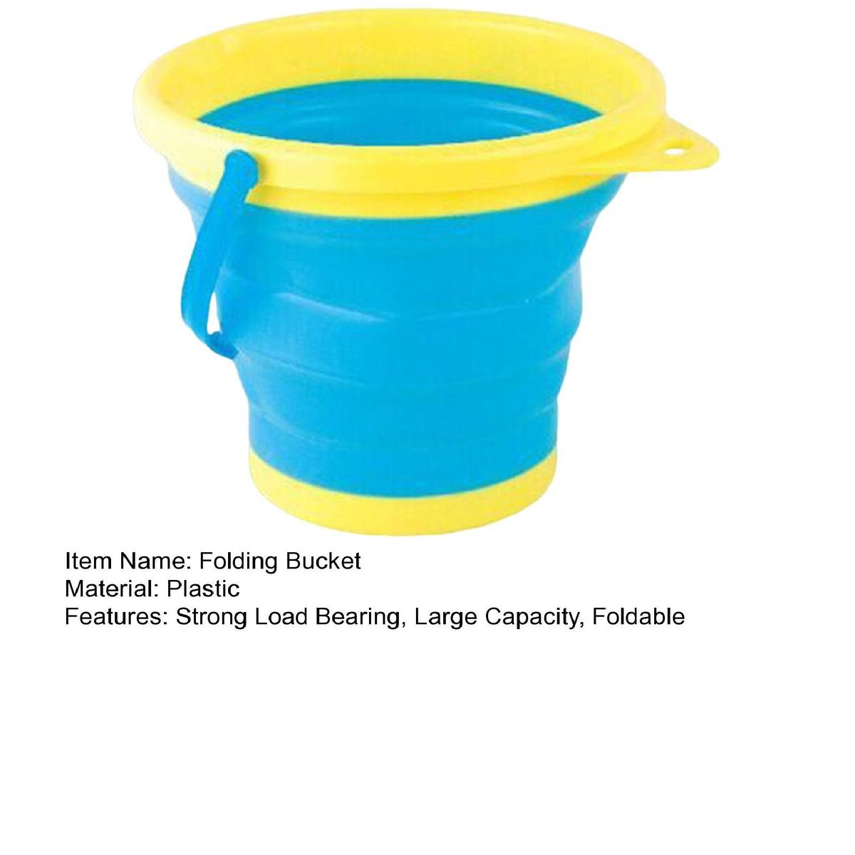 Folding Bucket Summer Beach Folding Bucket Blue