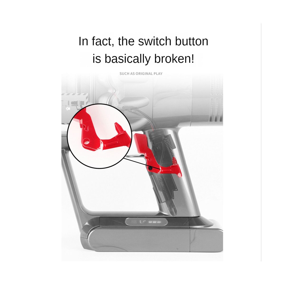Switch on and Trigger Lock for Dyson V11 V10 Vacuum