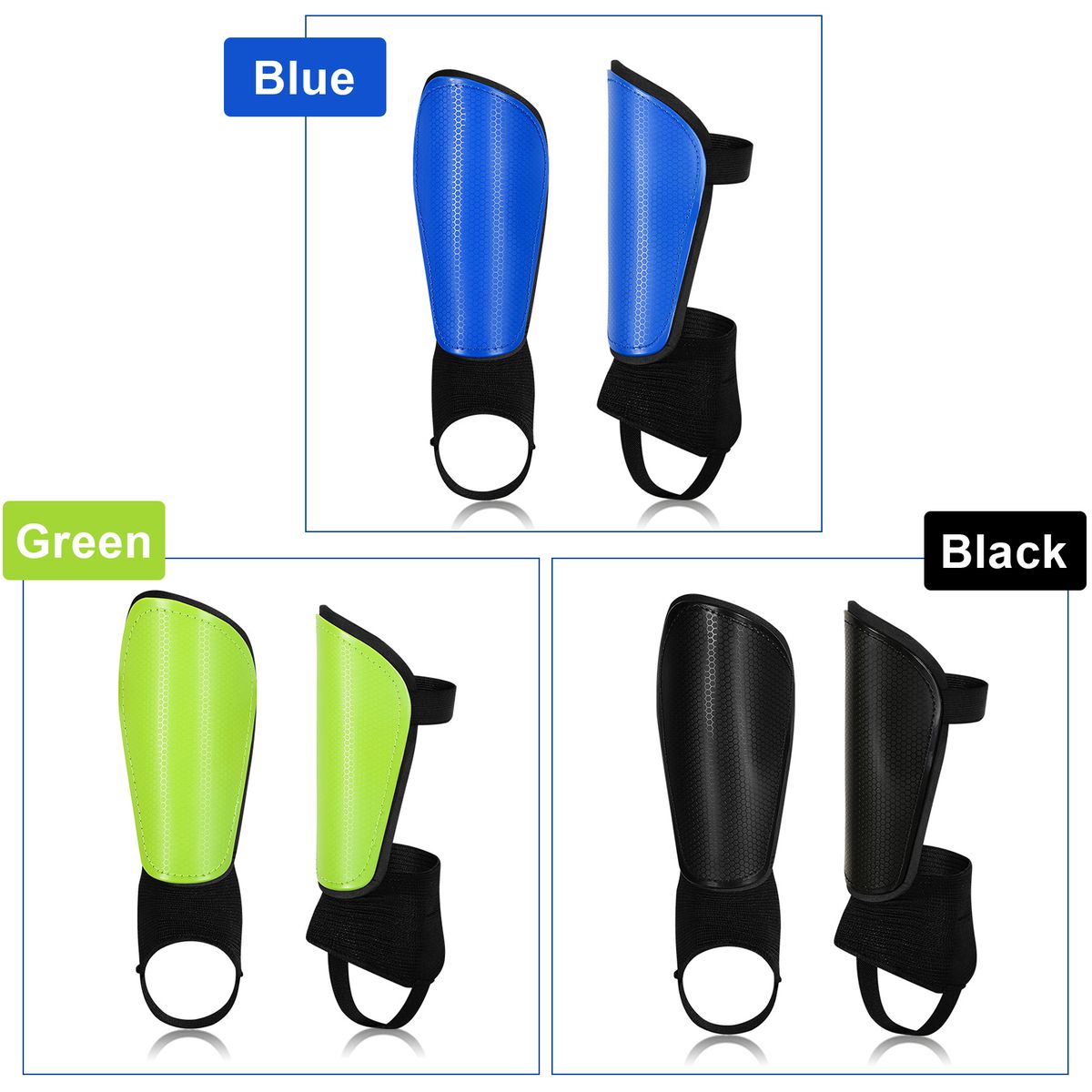 Soccer Shin Guard With Ankle Protector And Adjustable Straps