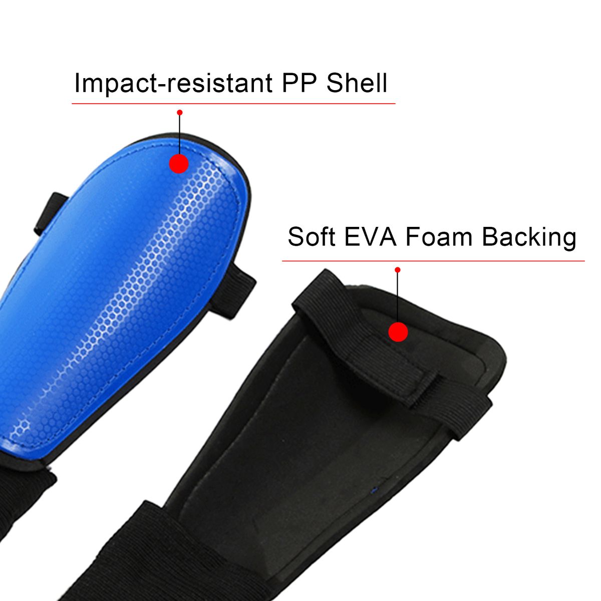 Soccer Shin Guard With Ankle Protector And Adjustable Straps
