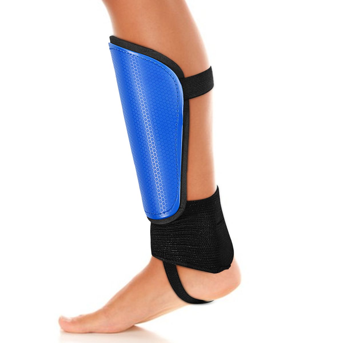 Soccer Shin Guard With Ankle Protector And Adjustable Straps
