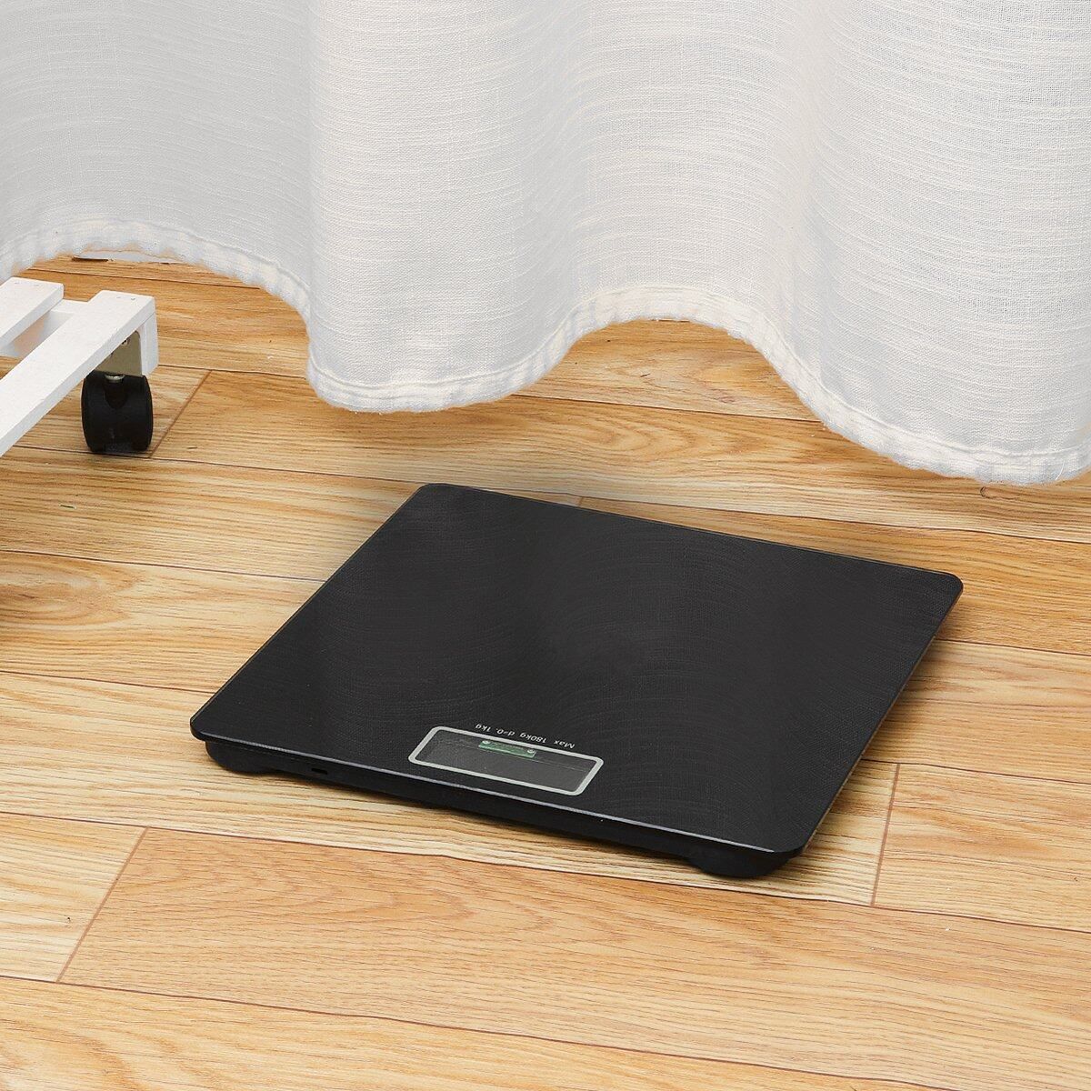 180KG LCD Digital Body Weight Scale Fitness Health Balance -Black