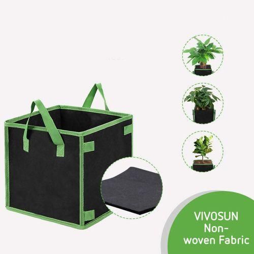 Square Grow Bags,5-Pack Square Growth Bag, Thick