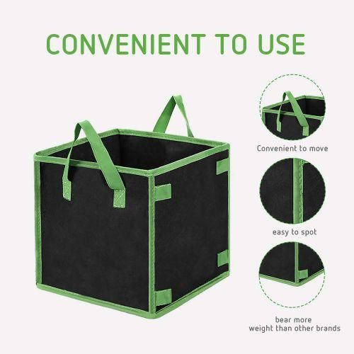 Square Grow Bags,5-Pack Square Growth Bag, Thick