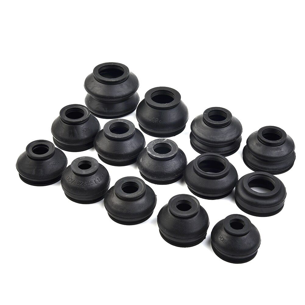 14 PCS Dust Boot Covers Universal Multipack Ball Joint Rubber Dust Boot Covers Drive Shaft Cover Trim Replace Track Rod End Kit