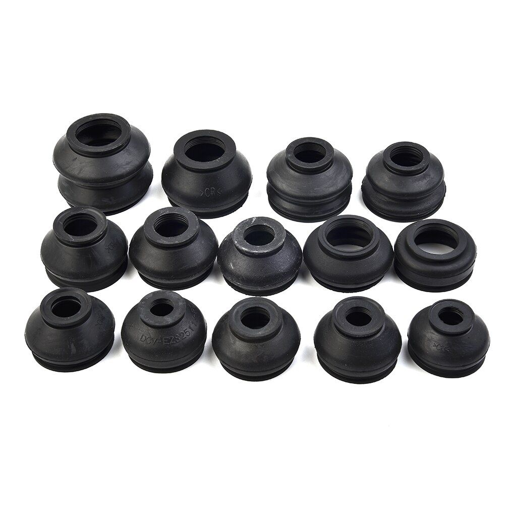 14 PCS Dust Boot Covers Universal Multipack Ball Joint Rubber Dust Boot Covers Drive Shaft Cover Trim Replace Track Rod End Kit